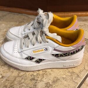 Reebok Kids White Leopard 🐆 Sneakers